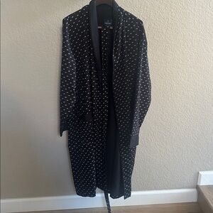 Stafford Men’s Robe L/XL Black with Dogs